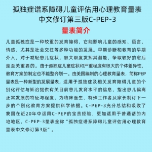 孤獨癥譜系障礙兒童評估用心理教育量表C-PEP-3系統(tǒng)軟件工具箱